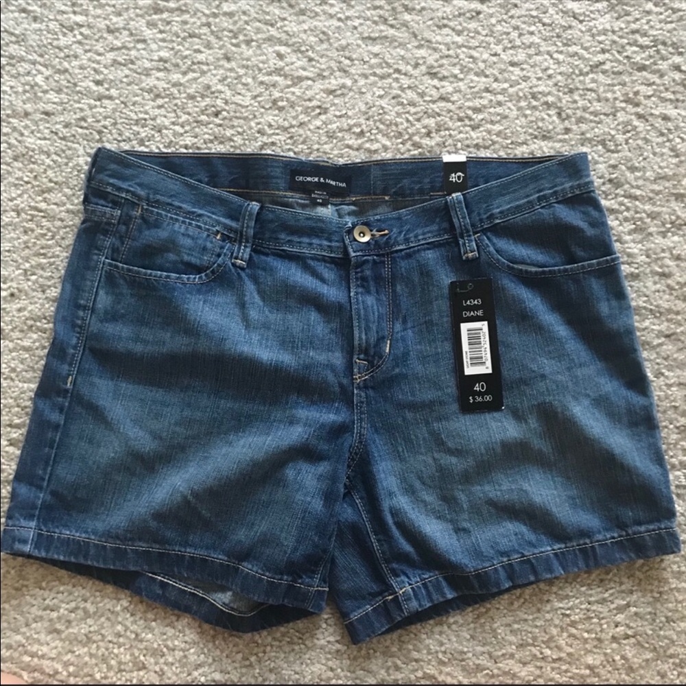 George & Martha Womens Jean Shorts Denim NEW